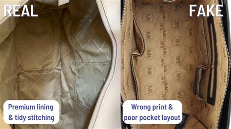 fake vs real michael kors bag|real michael kors bag inside.